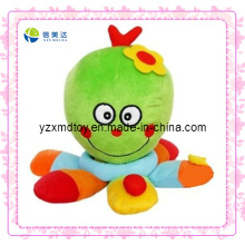 Cute Green Octopus Baby Rattle Plush Toy
